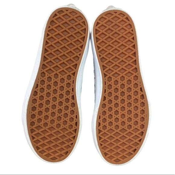 VANS Kids Off The Wall High Top Sneakers Ocean Print Back Zip 751505 Sz 3 - Picture 11 of 12